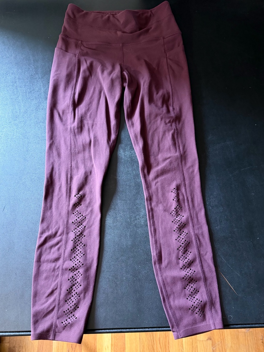 Athleta Burgundy High-Rise Workout Leggings